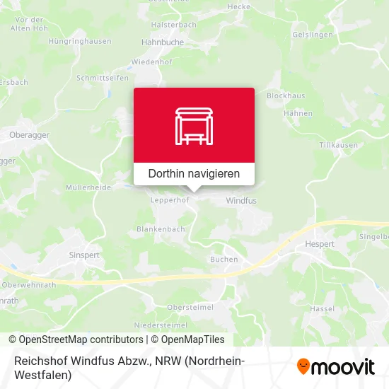 Reichshof Windfus Abzw. Karte