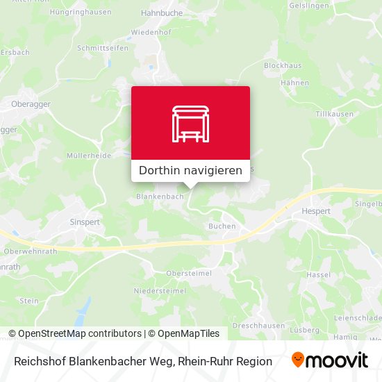 Reichshof Blankenbacher Weg Karte