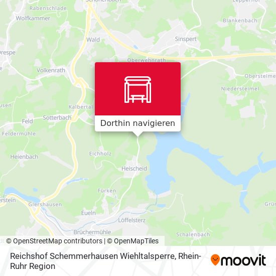 Reichshof Schemmerhausen Wiehltalsperre Karte