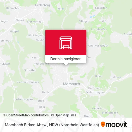 Morsbach Birken Abzw. Karte