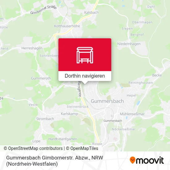 Gummersbach Gimbornerstr. Abzw. Karte