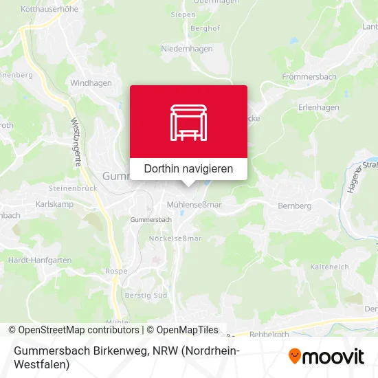 Gummersbach Birkenweg Karte