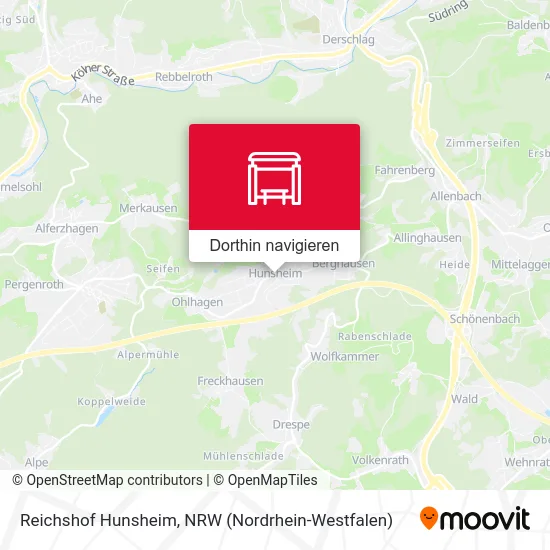 Reichshof Hunsheim Karte