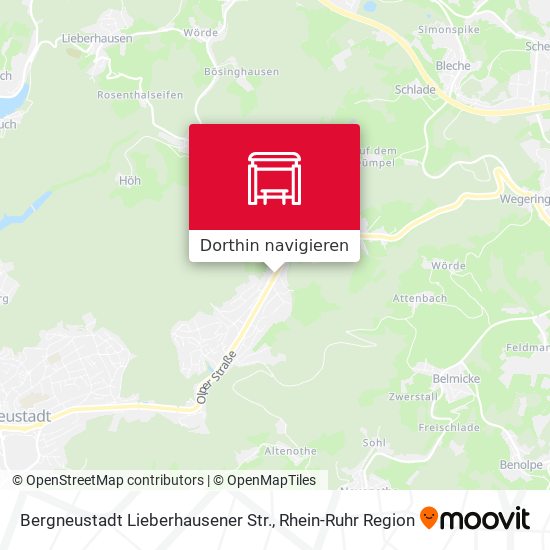 Bergneustadt Lieberhausener Str. Karte