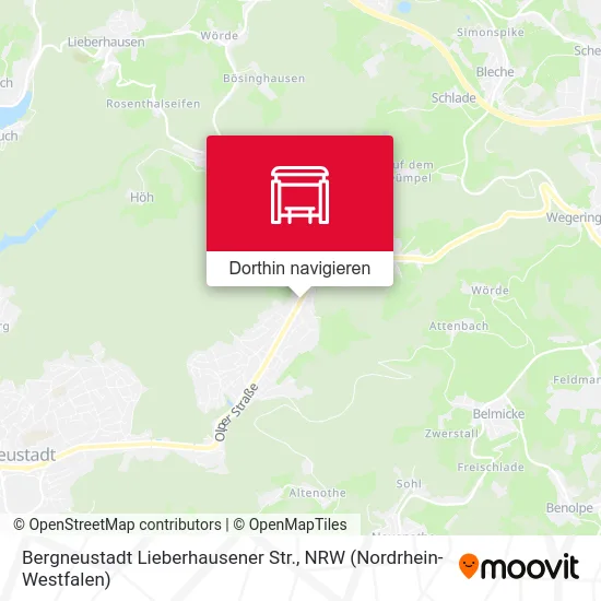 Bergneustadt Lieberhausener Str. Karte