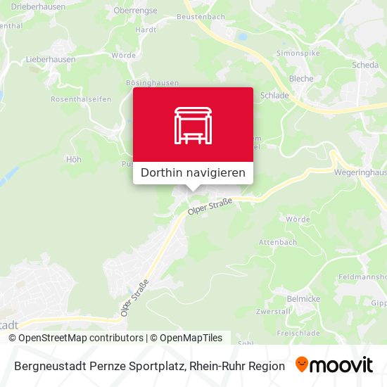 Bergneustadt Pernze Sportplatz Karte