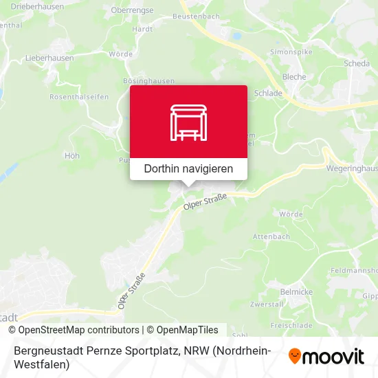 Bergneustadt Pernze Sportplatz Karte
