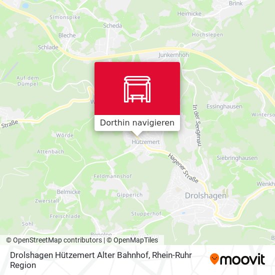 Drolshagen Hützemert Alter Bahnhof Karte