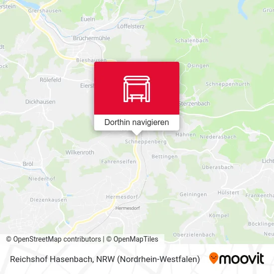 Reichshof Hasenbach Karte