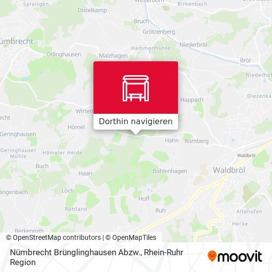 Nümbrecht Brünglinghausen Abzw. Karte