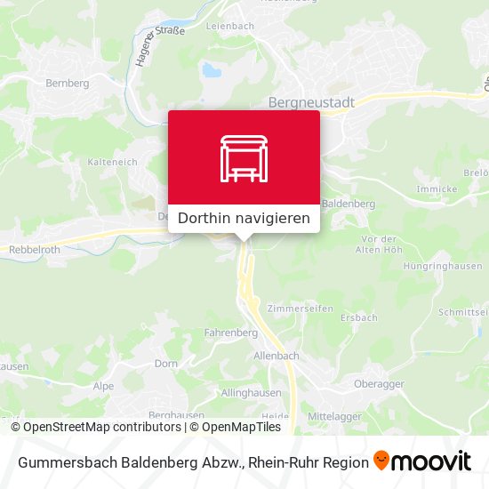 Gummersbach Baldenberg Abzw. Karte