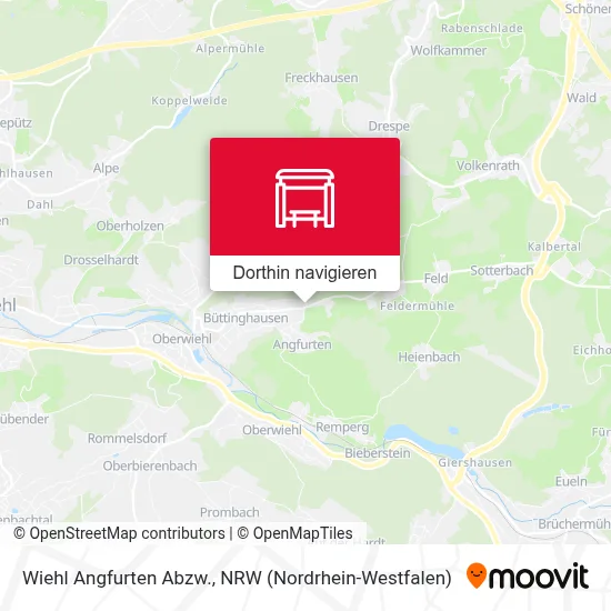 Wiehl Angfurten Abzw. Karte