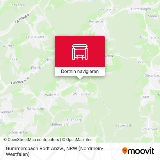 Gummersbach Rodt Abzw. Karte