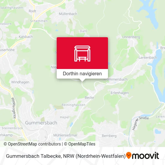 Gummersbach Talbecke Karte