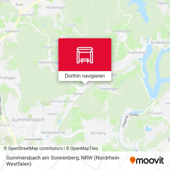 Gummersbach am Sonnenberg Karte