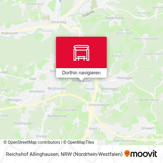 Reichshof Allinghausen Karte