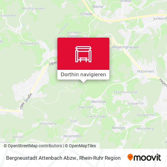 Bergneustadt Attenbach Abzw. Karte