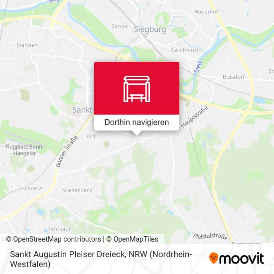 Sankt Augustin Pleiser Dreieck Karte