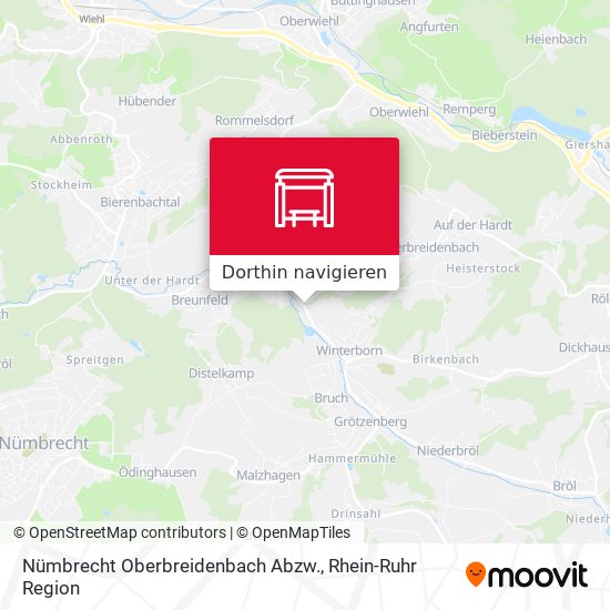 Nümbrecht Oberbreidenbach Abzw. Karte
