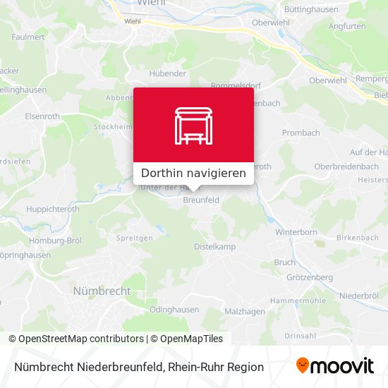 Nümbrecht Niederbreunfeld Karte