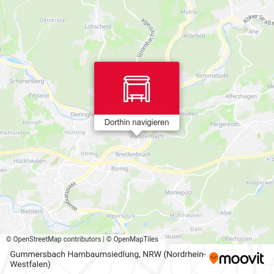 Gummersbach Hambaumsiedlung Karte