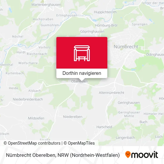 Nümbrecht Oberelben Karte