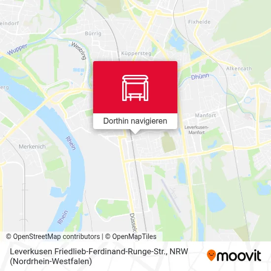 Leverkusen Friedlieb-Ferdinand-Runge-Str. Karte