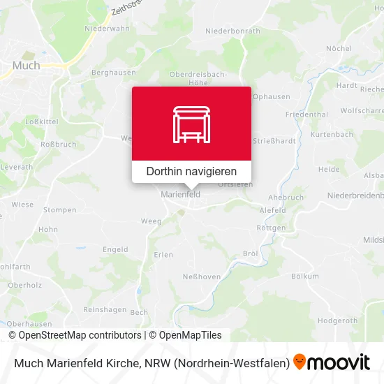 Much Marienfeld Kirche Karte
