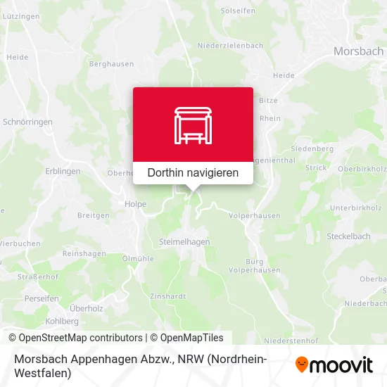 Morsbach Appenhagen Abzw. Karte