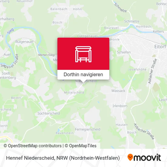 Hennef Niederscheid Karte