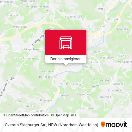Overath Siegburger Str. Karte