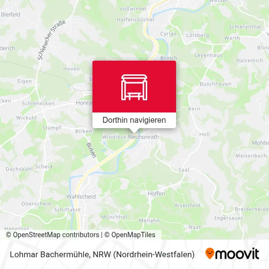 Lohmar Bachermühle Karte