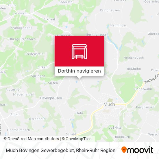 Much Bövingen Gewerbegebiet Karte