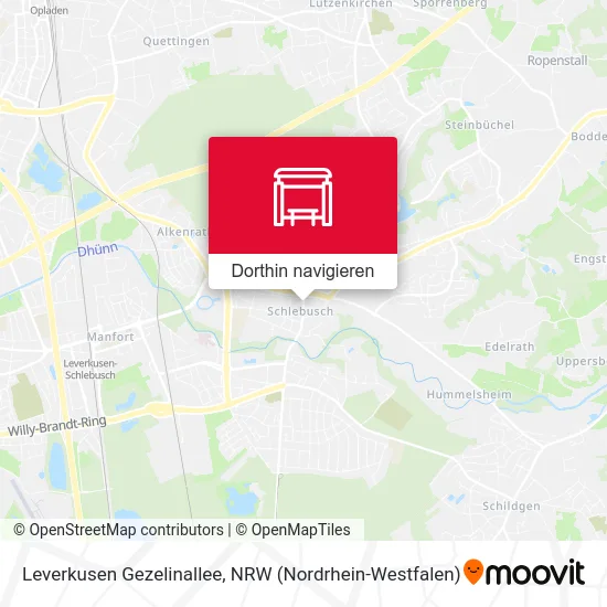 Leverkusen Gezelinallee Karte