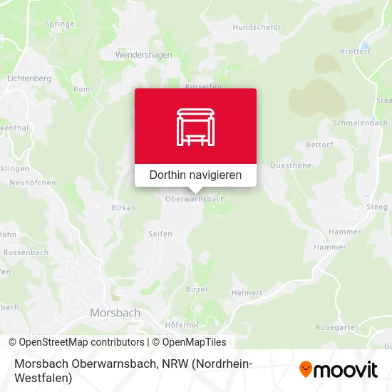 Morsbach Oberwarnsbach Karte