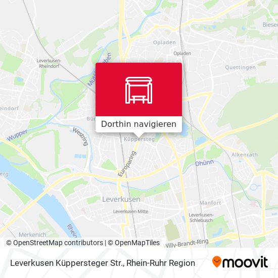 Leverkusen Küppersteger Str. Karte