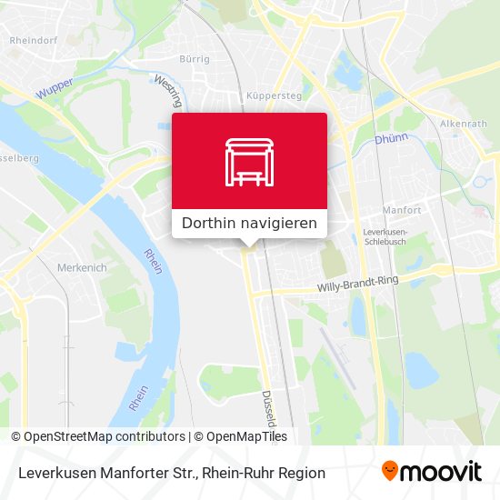 Leverkusen Manforter Str. Karte