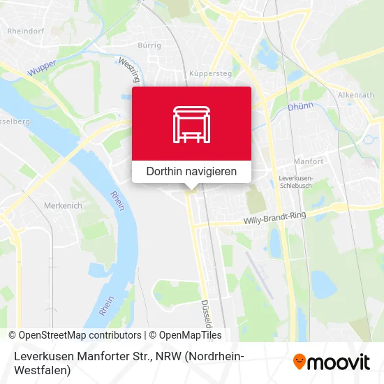 Leverkusen Manforter Str. Karte