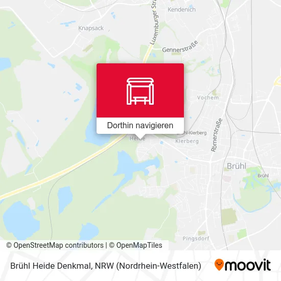 Brühl Heide Denkmal Karte