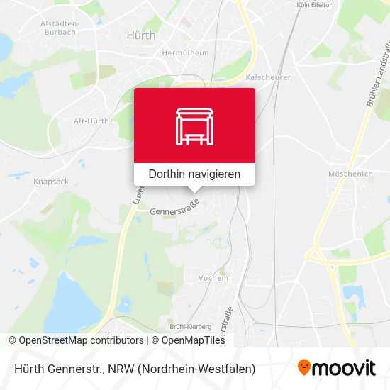 Hürth Gennerstr. Karte