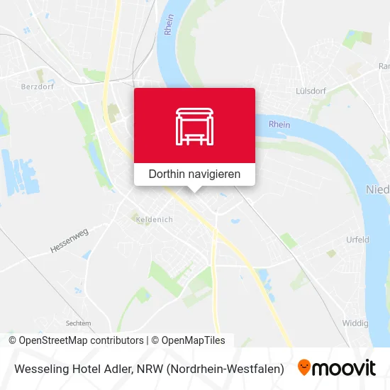 Wesseling Hotel Adler Karte