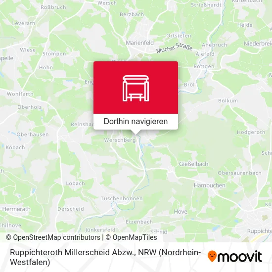 Ruppichteroth Millerscheid Abzw. Karte