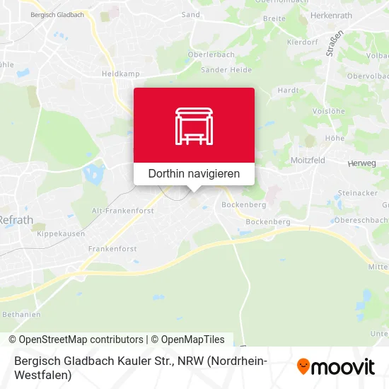 Bergisch Gladbach Kauler Str. Karte