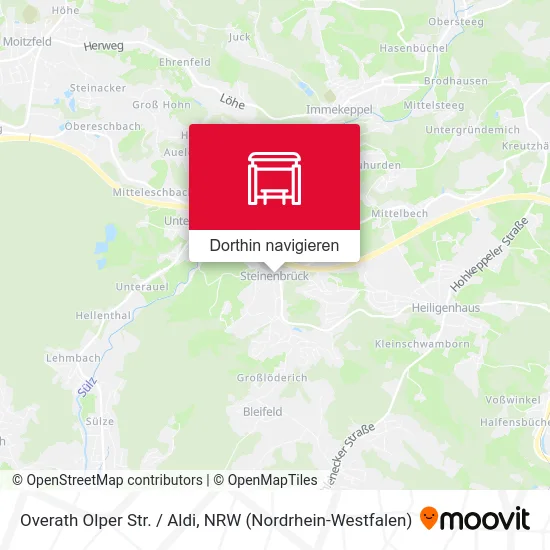 Overath Olper Str. / Aldi Karte