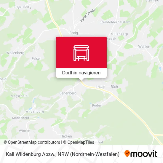 Kall Wildenburg Abzw. Karte