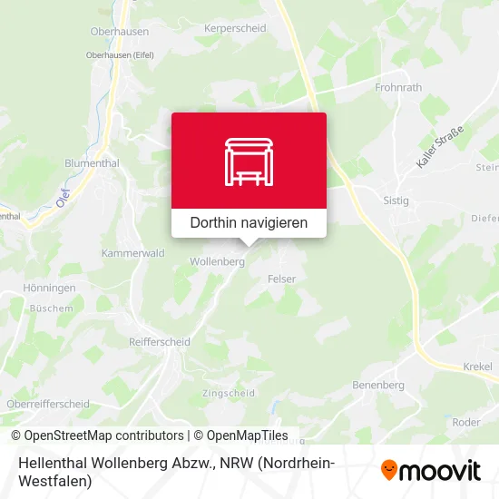 Hellenthal Wollenberg Abzw. Karte