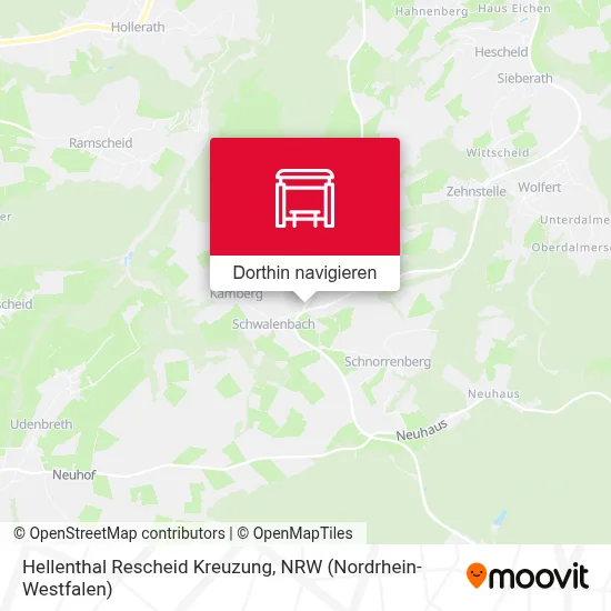 Hellenthal Rescheid Kreuzung Karte