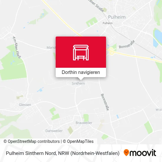 Pulheim Sinthern Nord Karte