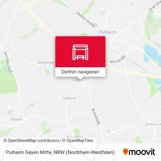 Pulheim Geyen Mitte Karte