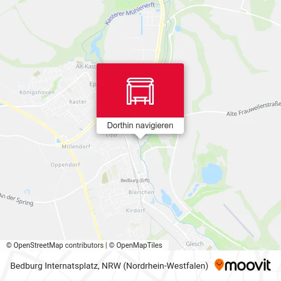 Bedburg Internatsplatz Karte